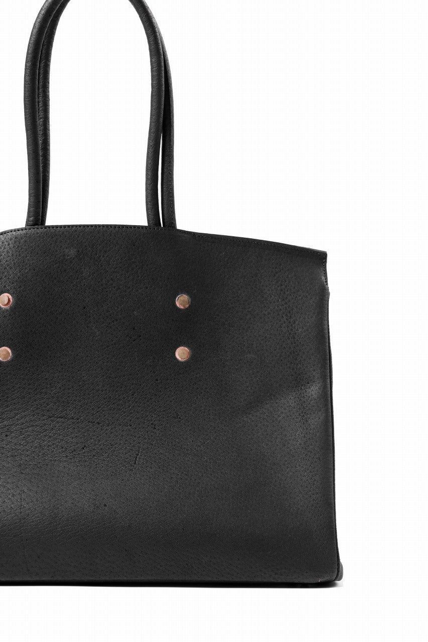 Load image into Gallery viewer, ierib exclusive Bark Bag Prot 40 / Wild Boar + Waxed Horse Butt Leather (BLACK)