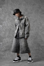 画像をギャラリービューアに読み込む, FULLCOUNT x KAMIYA Switching Denim Wide Bermuda Pants / 13.7oz Original Selvedge Denim (BLACK)