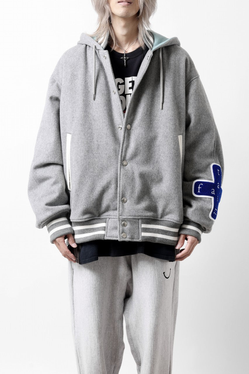 画像をギャラリービューアに読み込む, FACETASM HOODED STADIUM JACKET (GRAY)