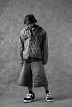 画像をギャラリービューアに読み込む, FULLCOUNT x KAMIYA Switching Denim Wide Bermuda Pants / 13.7oz Original Selvedge Denim (BLACK)