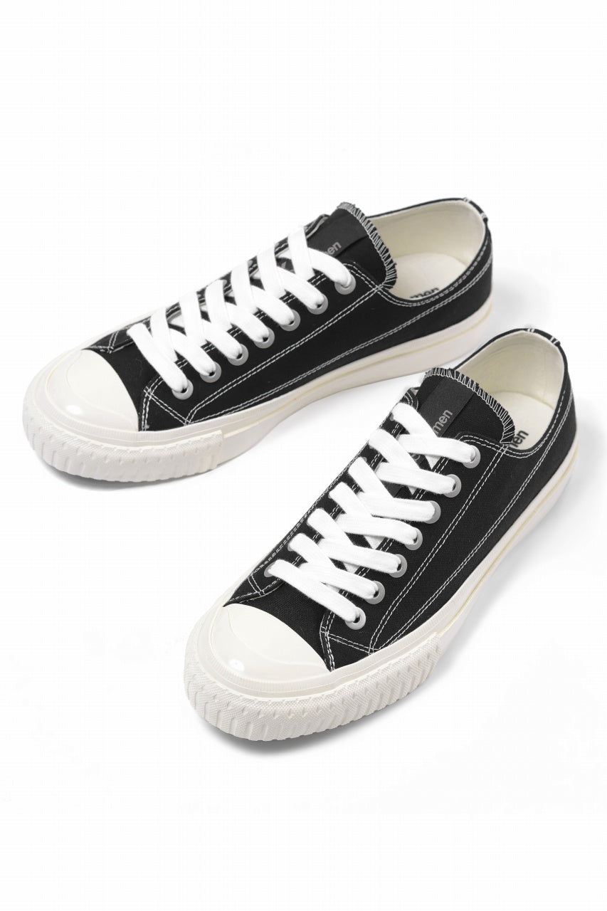 画像をギャラリービューアに読み込む, Y's for men LOW TOP SNEAKER / COTTON CANVAS (BLACK x WHITE)