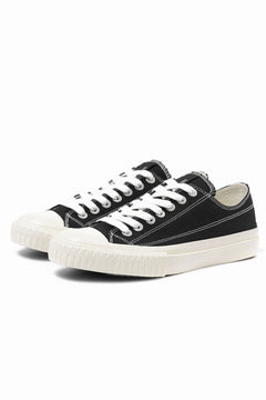 画像をギャラリービューアに読み込む, Y's for men LOW TOP SNEAKER / COTTON CANVAS (BLACK x WHITE)
