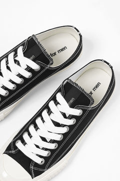 画像をギャラリービューアに読み込む, Y's for men LOW TOP SNEAKER / COTTON CANVAS (BLACK x WHITE)