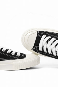 画像をギャラリービューアに読み込む, Y's for men LOW TOP SNEAKER / COTTON CANVAS (BLACK x WHITE)