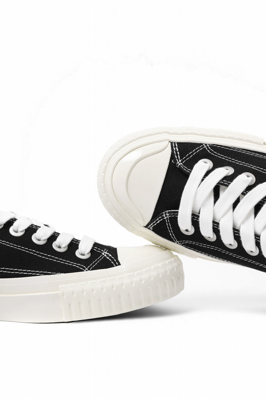 画像をギャラリービューアに読み込む, Y's for men LOW TOP SNEAKER / COTTON CANVAS (BLACK x WHITE)