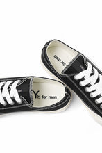 画像をギャラリービューアに読み込む, Y's for men LOW TOP SNEAKER / COTTON CANVAS (BLACK x WHITE)
