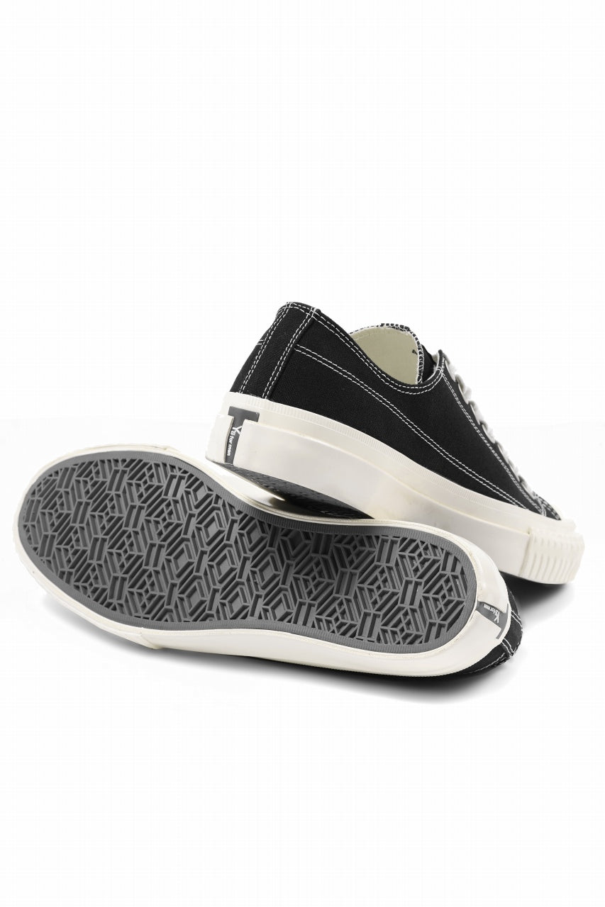 画像をギャラリービューアに読み込む, Y's for men LOW TOP SNEAKER / COTTON CANVAS (BLACK x WHITE)