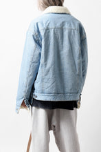 画像をギャラリービューアに読み込む, FACETASM ASSYMETRICAL BELTED SHERPA DENIM JACKET (INDIGO)