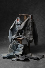 画像をギャラリービューアに読み込む, FULLCOUNT x KAMIYA Switching Denim Wide Bermuda Pants / 13.7oz Original Selvedge Denim (BLACK)