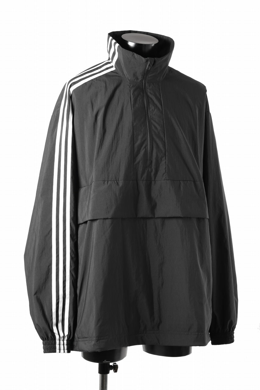 画像をギャラリービューアに読み込む, Y-3 Yohji Yamamoto THREE STRIPES NYLON HALF ZIP BLOUSON (BLACK)