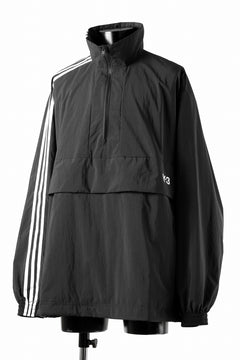 画像をギャラリービューアに読み込む, Y-3 Yohji Yamamoto THREE STRIPES NYLON HALF ZIP BLOUSON (BLACK)