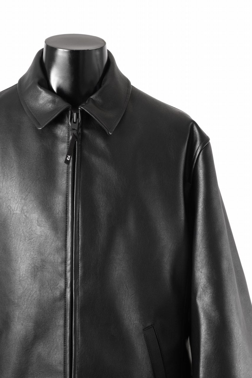 画像をギャラリービューアに読み込む, Y-3 Yohji Yamamoto PLEATHER CLASSIC JACKET (BLACK)