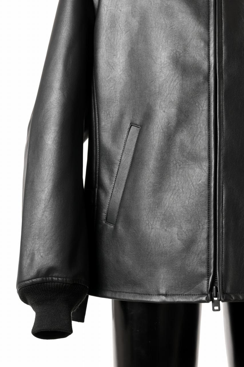 画像をギャラリービューアに読み込む, Y-3 Yohji Yamamoto PLEATHER CLASSIC JACKET (BLACK)