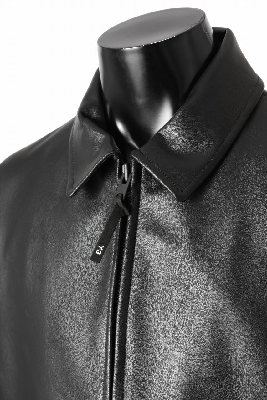 画像をギャラリービューアに読み込む, Y-3 Yohji Yamamoto PLEATHER CLASSIC JACKET (BLACK)
