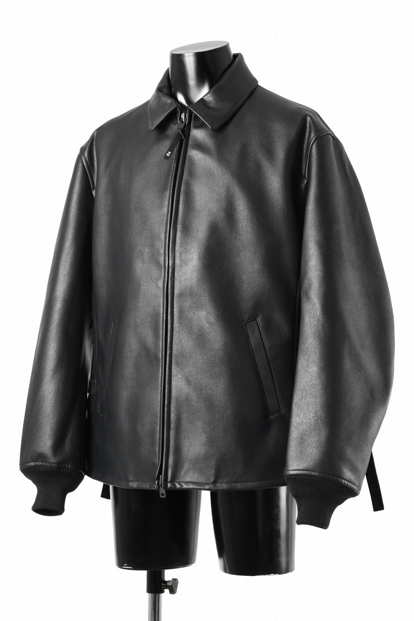 画像をギャラリービューアに読み込む, Y-3 Yohji Yamamoto PLEATHER CLASSIC JACKET (BLACK)