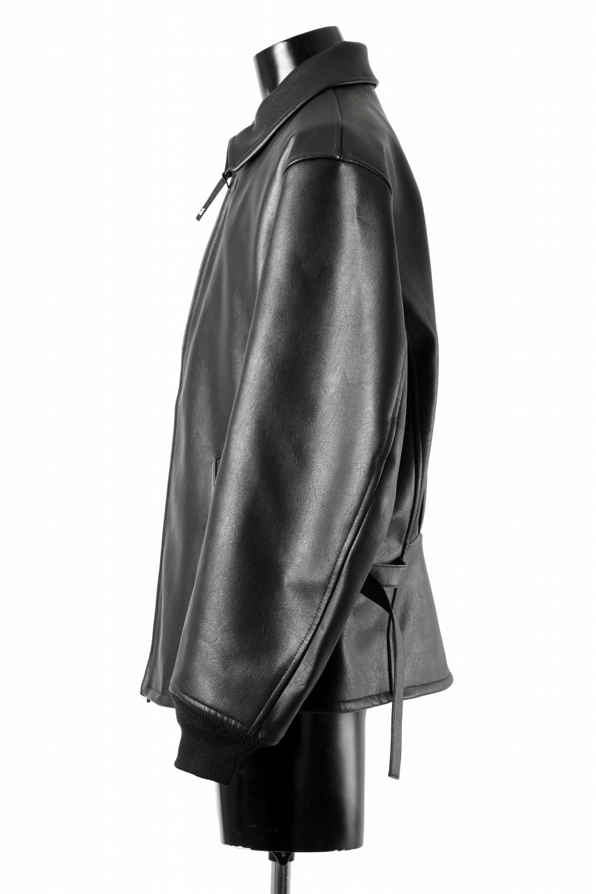 画像をギャラリービューアに読み込む, Y-3 Yohji Yamamoto PLEATHER CLASSIC JACKET (BLACK)