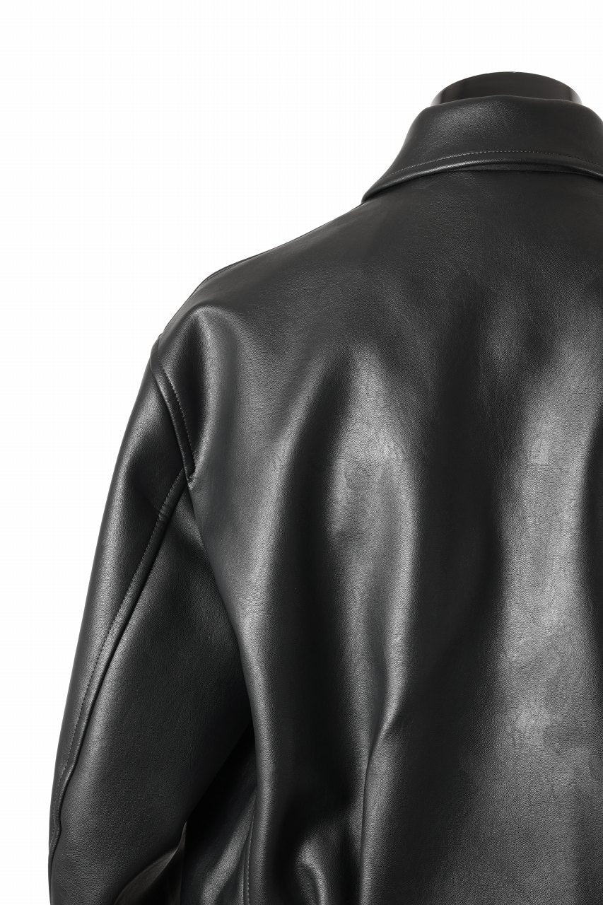 画像をギャラリービューアに読み込む, Y-3 Yohji Yamamoto PLEATHER CLASSIC JACKET (BLACK)