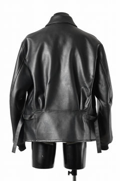 画像をギャラリービューアに読み込む, Y-3 Yohji Yamamoto PLEATHER CLASSIC JACKET (BLACK)