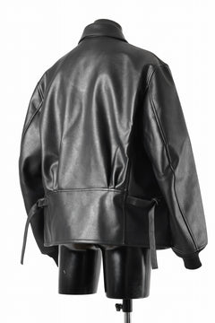 画像をギャラリービューアに読み込む, Y-3 Yohji Yamamoto PLEATHER CLASSIC JACKET (BLACK)