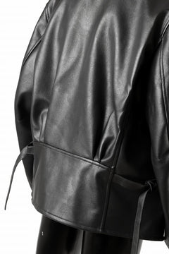 画像をギャラリービューアに読み込む, Y-3 Yohji Yamamoto PLEATHER CLASSIC JACKET (BLACK)