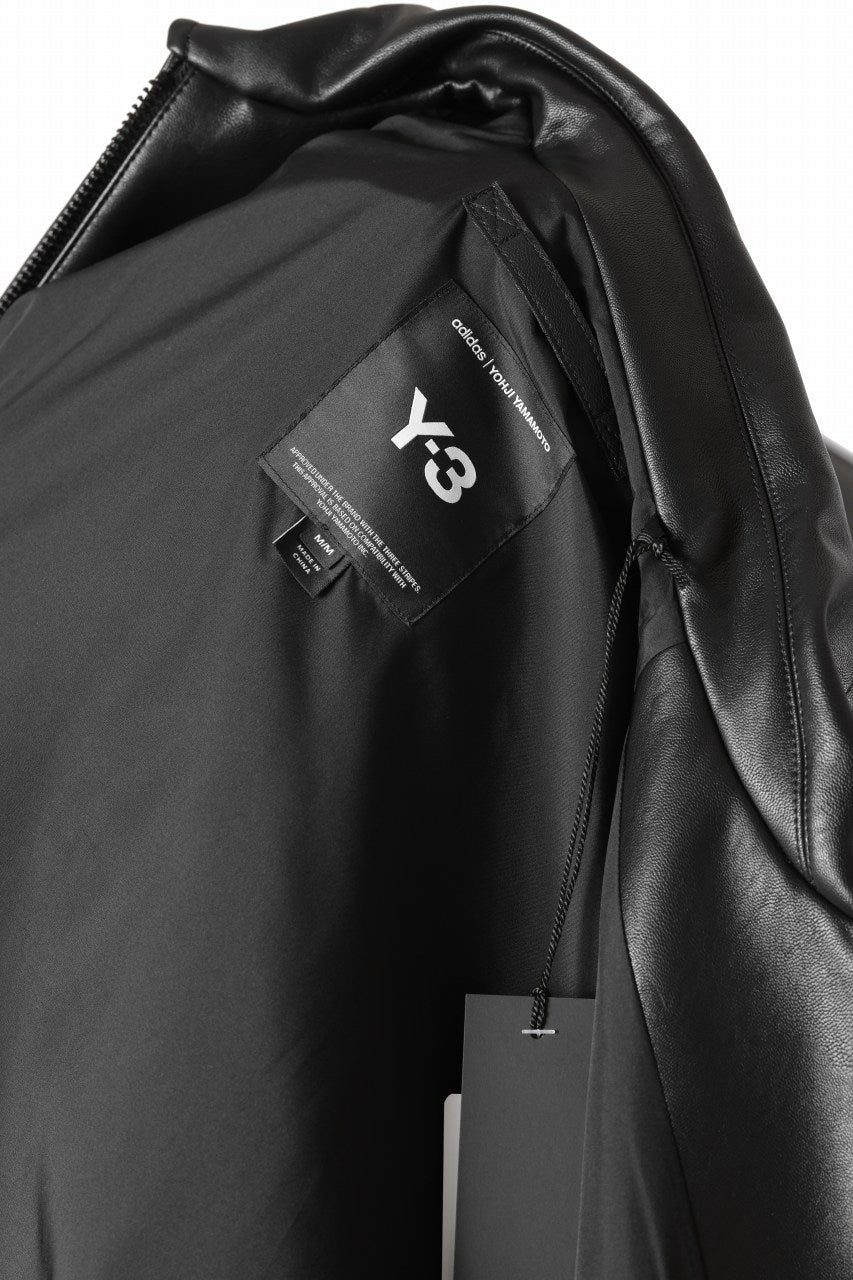 画像をギャラリービューアに読み込む, Y-3 Yohji Yamamoto PLEATHER CLASSIC JACKET (BLACK)