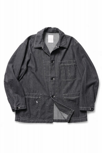sus-sous cover-all / 10oz DENIM (BLACK)