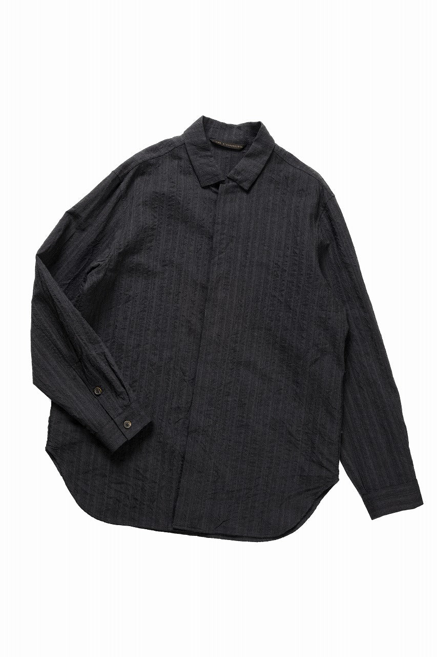 画像をギャラリービューアに読み込む, forme d'expression Minimal Outer Shirt / B95F (Off Black)