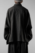 Load image into Gallery viewer, KLASICA EXTRA WIDE OUTER SHIRTS / FORK NEEDLE PUNCH SUPER 100's PENCIL STRIPE (IRON BROWN STRIPES)