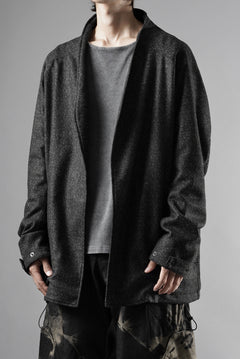 画像をギャラリービューアに読み込む, OPPOSE DUALITY CARDIGAN-JACKET / BISHU MIX WOOL (BLACK)