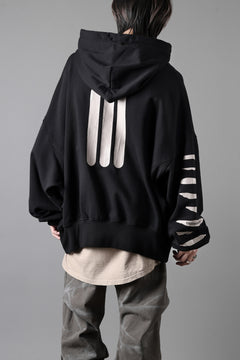 画像をギャラリービューアに読み込む, A.F ARTEFACT JUMBO SWEAT HOODIE / PRINT TYPE-B (BLACK)