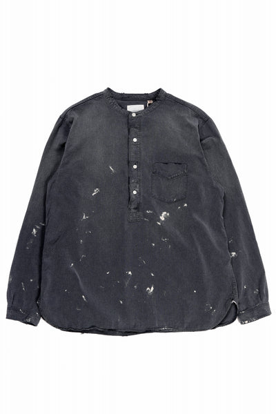FULLCOUNT SELVEDGE CHAMBRAY PULLOVER SHIRT - AGING (BLACK)