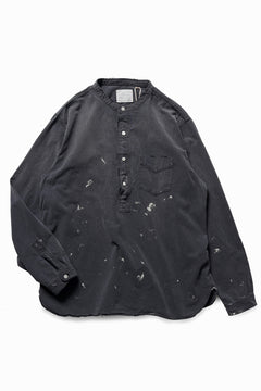画像をギャラリービューアに読み込む, FULLCOUNT SELVEDGE CHAMBRAY PULLOVER SHIRT - AGING (BLACK)