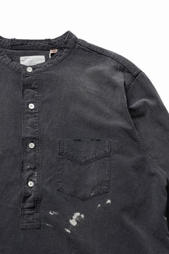 画像をギャラリービューアに読み込む, FULLCOUNT SELVEDGE CHAMBRAY PULLOVER SHIRT - AGING (BLACK)