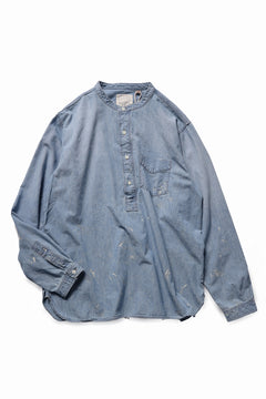 画像をギャラリービューアに読み込む, FULLCOUNT SELVEDGE CHAMBRAY PULLOVER SHIRT - AGING (INDIGO)
