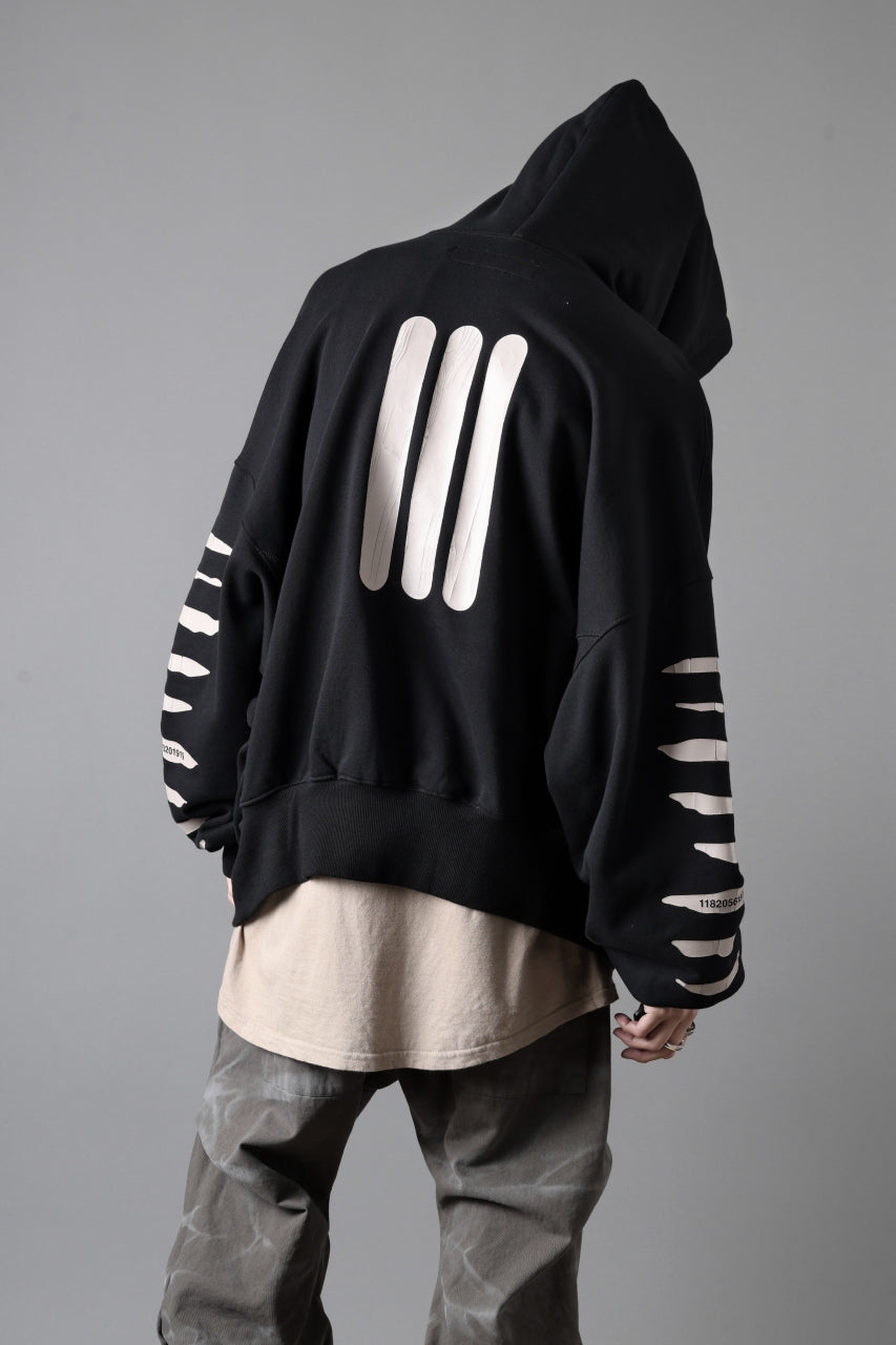 画像をギャラリービューアに読み込む, A.F ARTEFACT JUMBO SWEAT HOODIE / PRINT TYPE-B (BLACK)
