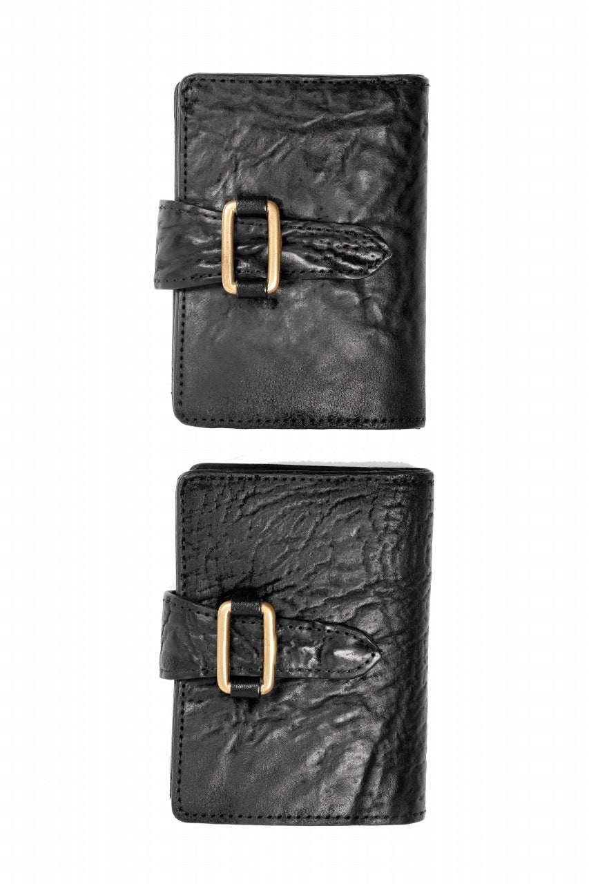画像をギャラリービューアに読み込む, ierib Folded Wallet / Waxed Horse Butt Leather (BLACK #B)