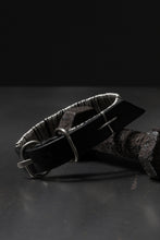 画像をギャラリービューアに読み込む, m.a+ thin silver wrapped wrist band / A-F7BL1/GR2,0 (BLACK)