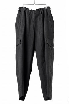 画像をギャラリービューアに読み込む, Y's for men MILITARY DETAIL PANTS / 40 LINEN (BLACK)