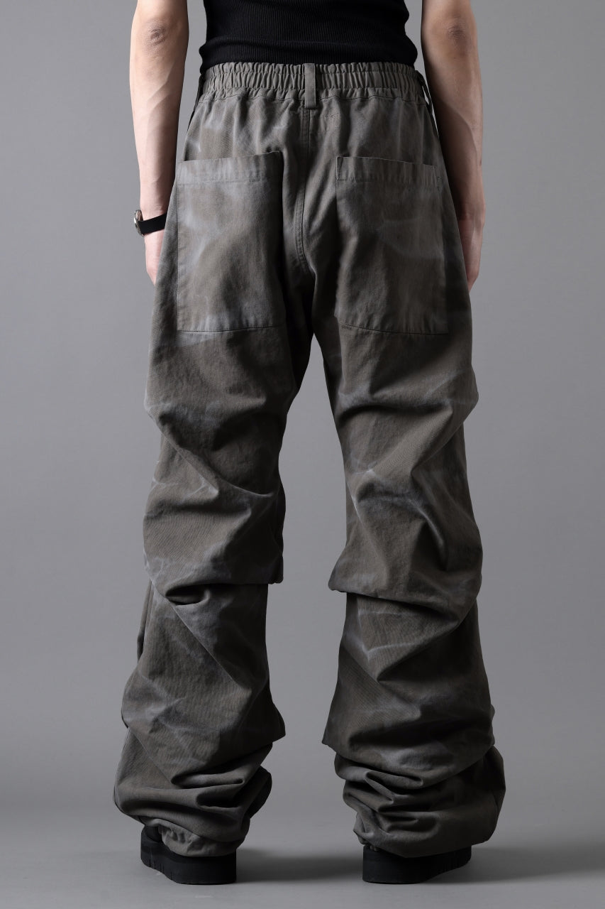 画像をギャラリービューアに読み込む, A.F ARTEFACT TUCK VOLUME BAGGY PANTS / VINTAGE DYED (KHAKI)