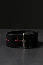 画像をギャラリービューアに読み込む, m.a+ cross stitched med wrist band / A-F8E1/GR 3,0 (BLACK)