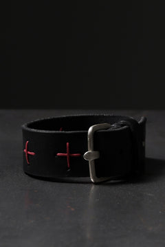 画像をギャラリービューアに読み込む, m.a+ cross stitched med wrist band / A-F8E1/GR 3,0 (BLACK)