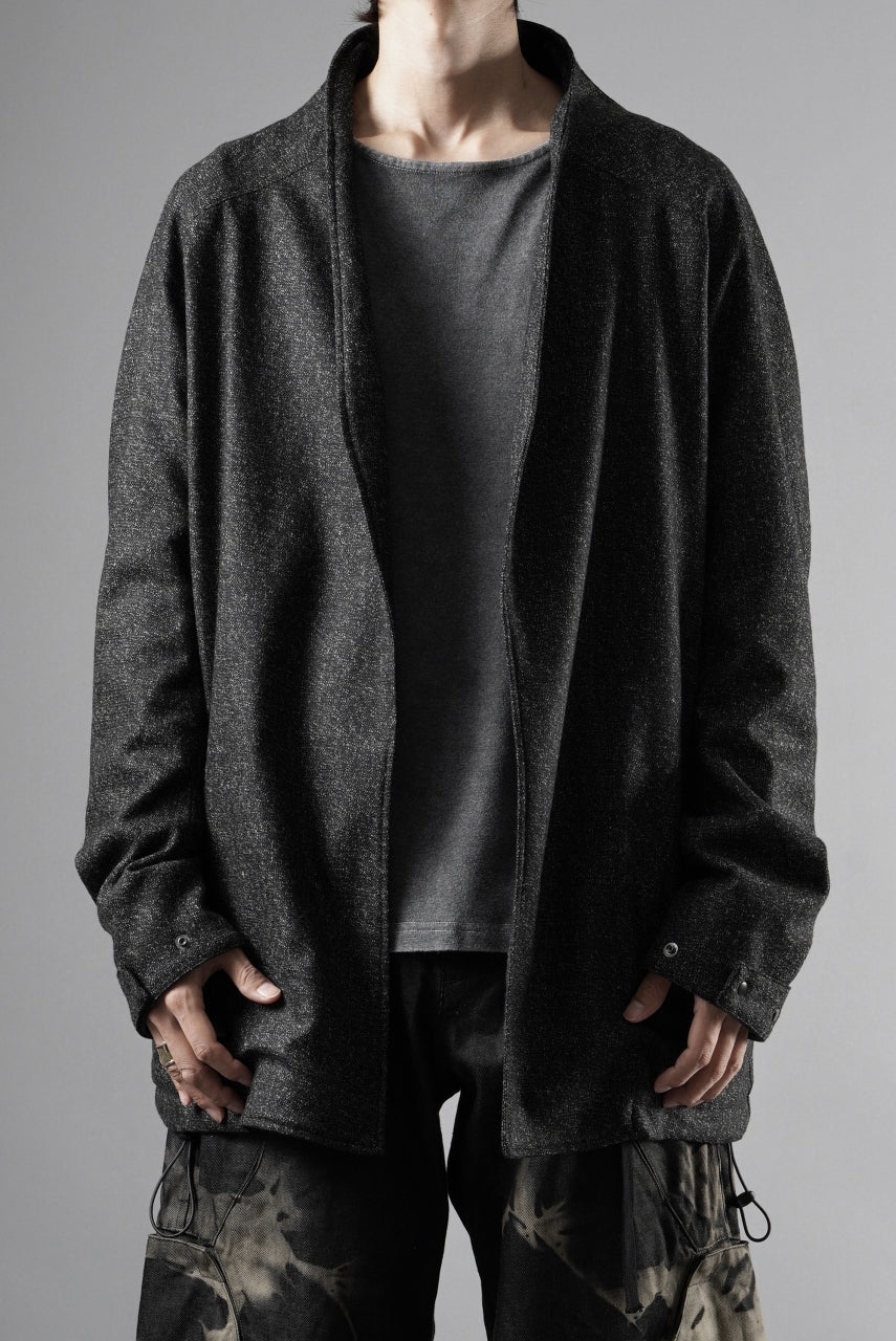 画像をギャラリービューアに読み込む, OPPOSE DUALITY CARDIGAN-JACKET / BISHU MIX WOOL (BLACK)