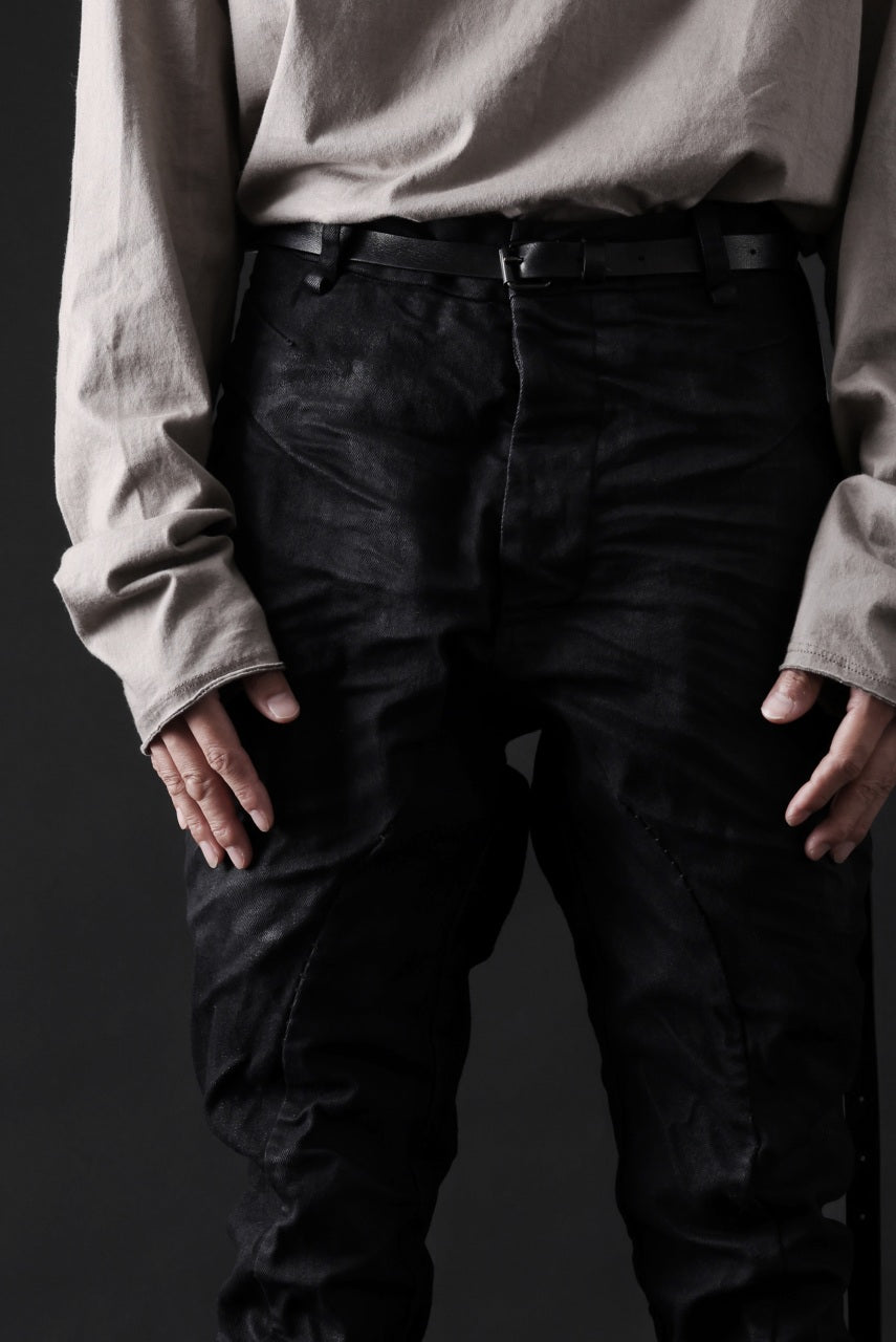 画像をギャラリービューアに読み込む, masnada BAGGY SCARRED STRETCH JEANS (SMEARED BLACK)