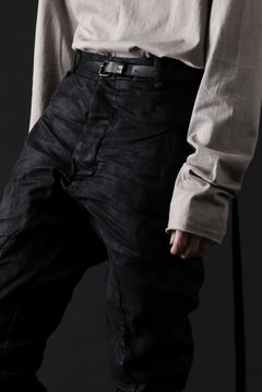 画像をギャラリービューアに読み込む, masnada BAGGY SCARRED STRETCH JEANS (SMEARED BLACK)