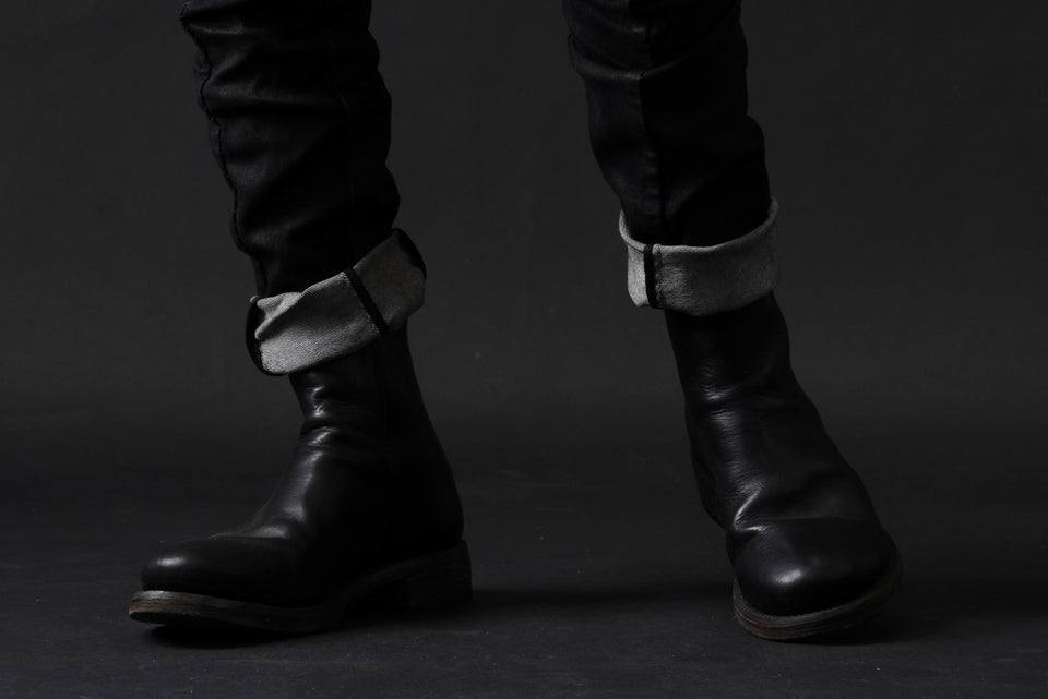 画像をギャラリービューアに読み込む, masnada BAGGY SCARRED STRETCH JEANS (SMEARED BLACK)