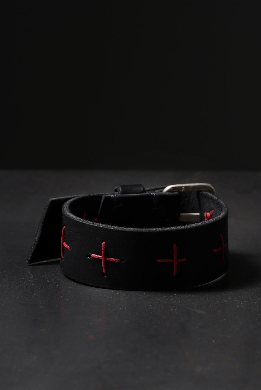 画像をギャラリービューアに読み込む, m.a+ cross stitched med wrist band / A-F8E1/GR 3,0 (BLACK)