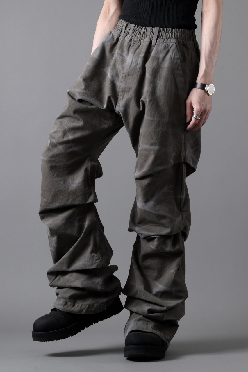 画像をギャラリービューアに読み込む, A.F ARTEFACT TUCK VOLUME BAGGY PANTS / VINTAGE DYED (KHAKI)