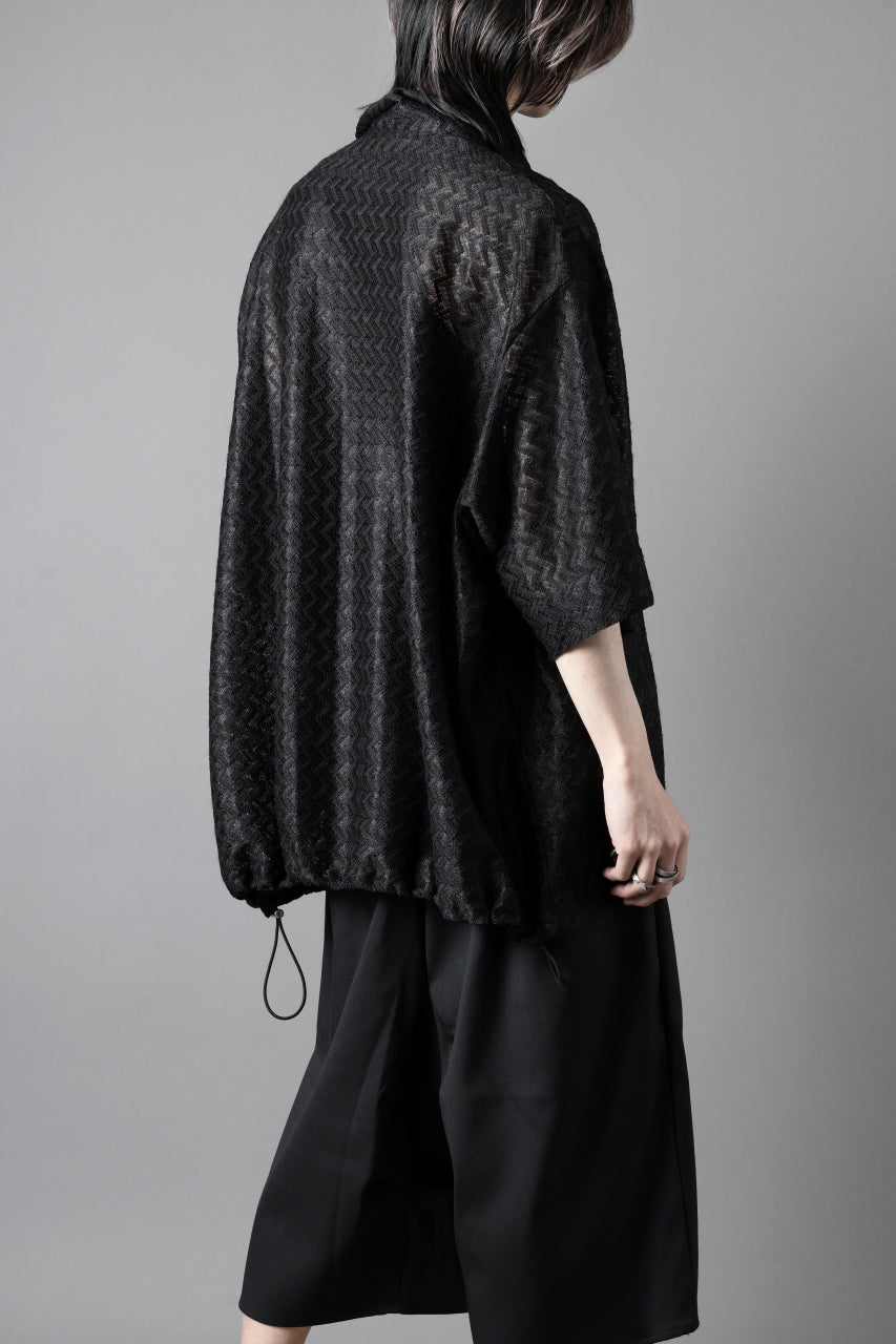 画像をギャラリービューアに読み込む, A.F ARTEFACT SNAPPED SQUEEZING SHIRT / SHADOW LACE (BLACK)