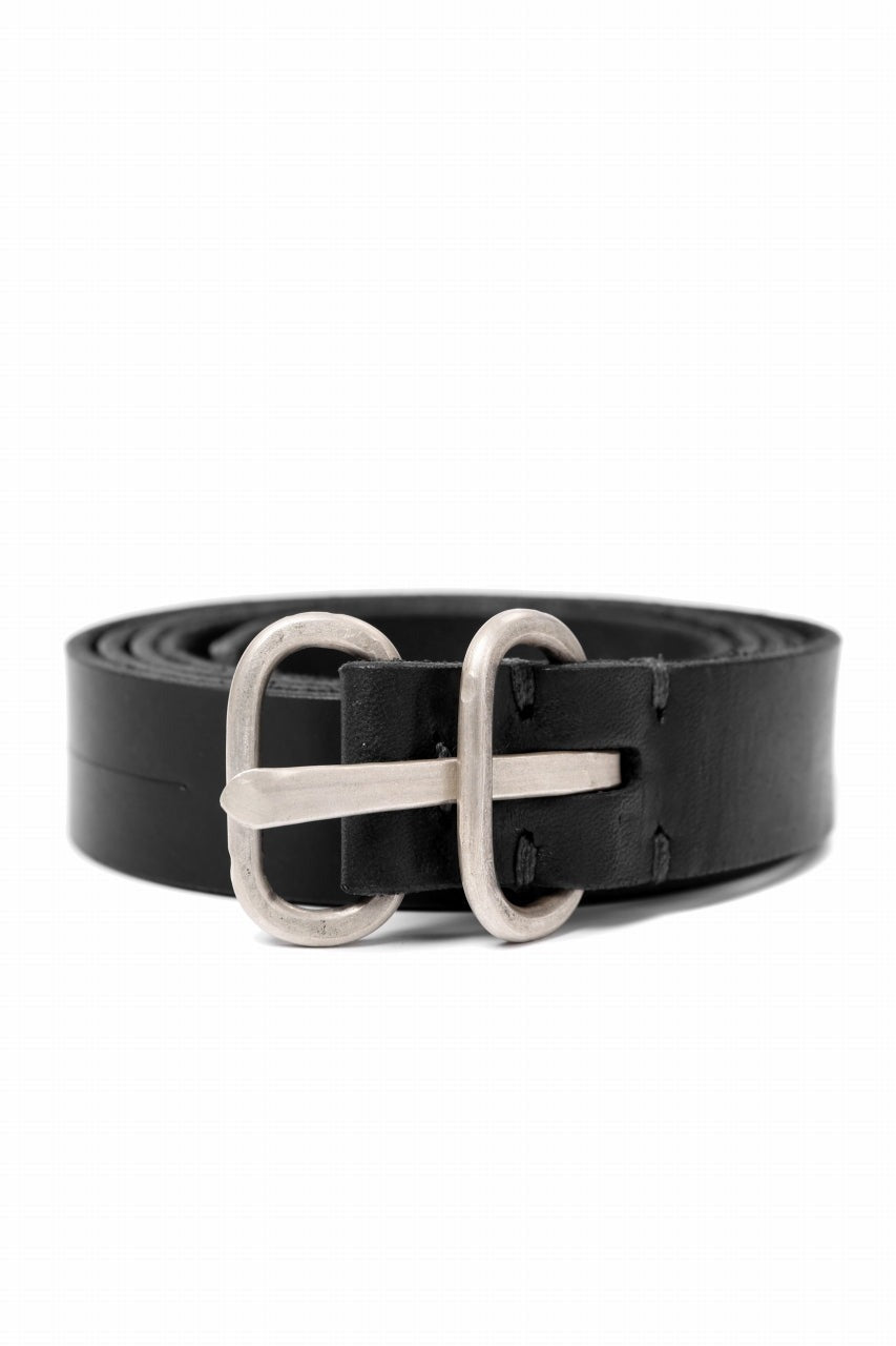 画像をギャラリービューアに読み込む, m.a+ double oval buckle medium belt / EL1C/GR3,0 (BLACK)