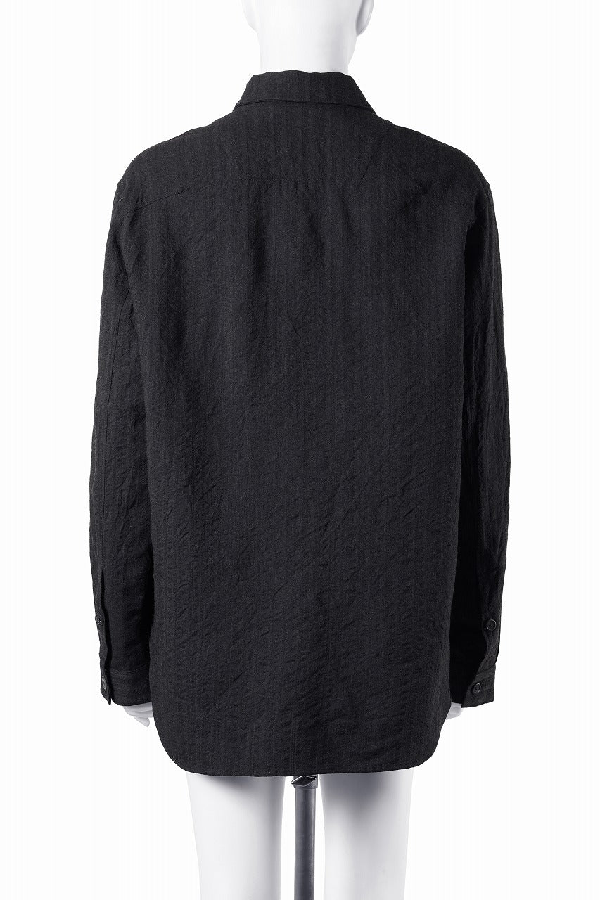 画像をギャラリービューアに読み込む, forme d'expression Minimal Outer Shirt / B95F (Off Black)